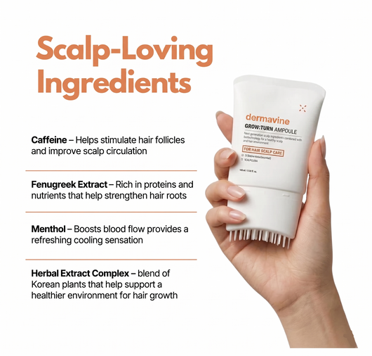 dermavine™ Grow:Turn Ampoule – Advanced Biotech Scalp & Hair Treatment